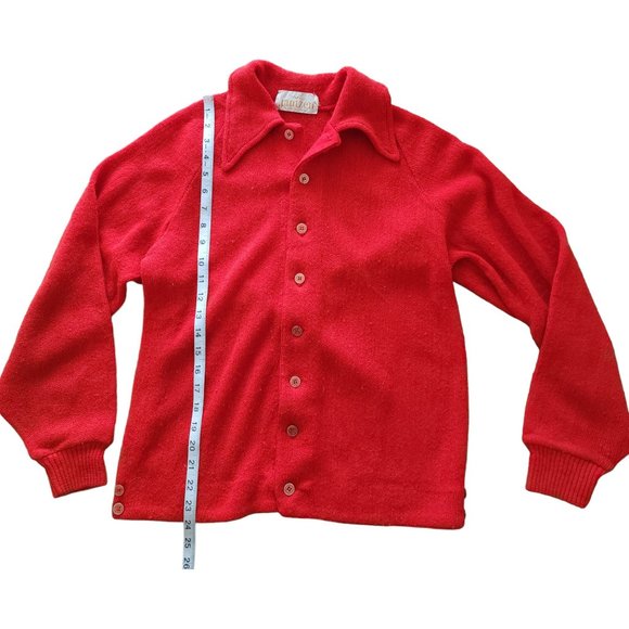 Janzten red orange mohair blend cardigan - Picture 6 of 10